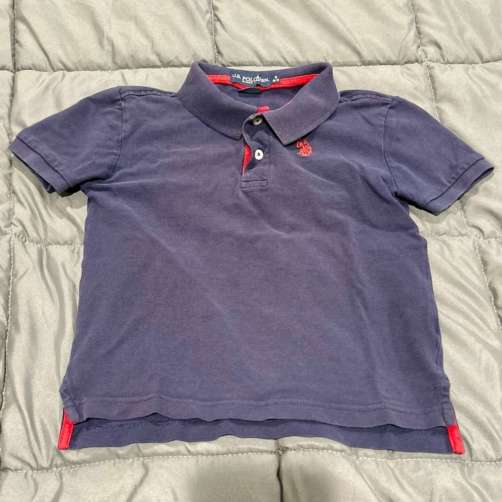 US Polo Assn Boys Polo Shirt Size 6–7 Small Blue Short Sleeve - Picture 4 of 4